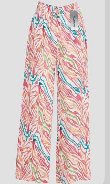 Printed Pleated trousers